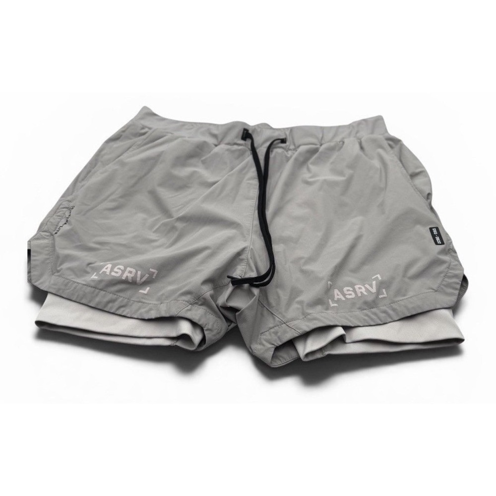 ASRV Training Shorts Men XL Lined Gray Athletic Gym Running Techwear Performance
